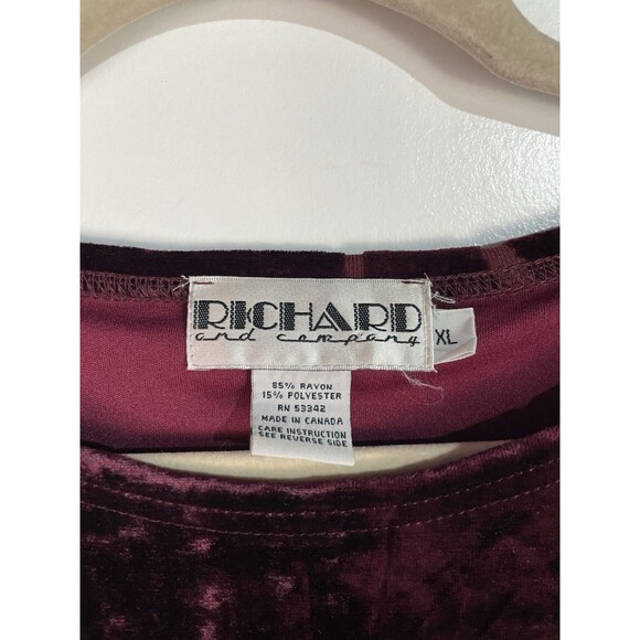 Vtg Whimsigoth Dress XL Burgundy Floral Burnout Velvet Dark Romantic Fairygrunge - Picture 3 of 12